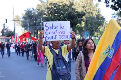 Los manifestantes rechazan la eliminación de los subsidios a los combustibles.