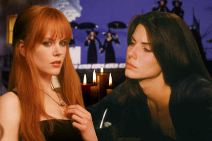 Nicole Kidman y Sandra Bullock en "Prácticamente magia" (1998).