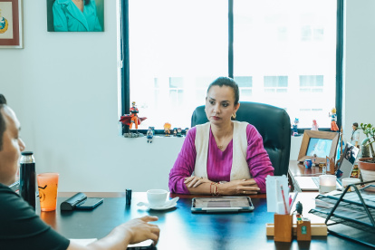 Autoridad. La prefecta del Guayas durante el diálogo con EXPRESO.