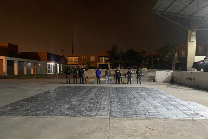 Droga incautada en zona portuaria de Guayaquil.