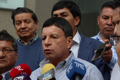 Jorge Calderón, presidente de Fedotaxi, luego de la reunión con el Gobierno este 13 de junio de 2024.