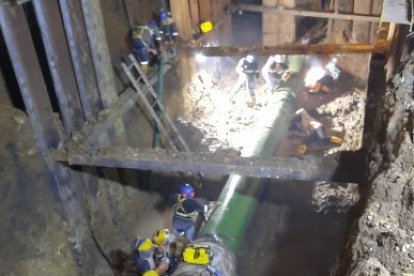 La noche de este 13 de junio, Interagua informó que iniciarían los trabajos de soldadura.