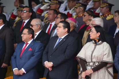 El procurador general del Estado, Juan Carlos Larrea, durante una ceremonia protocolaria.