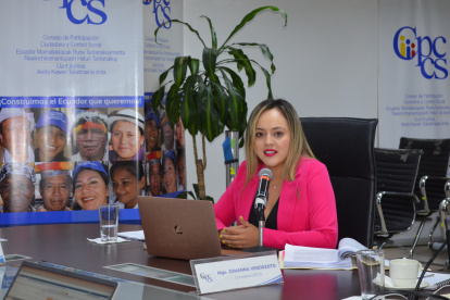 Johanna Verdezoto es una de las consejeras del Consejo de Participación con amenaza de juicio político.