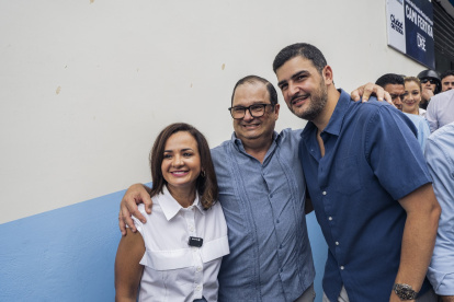 La prefecta del Guayas, Marcela Aguiñaga; el titular de la DASE EP y exfuncionario del correísmo, Camilo Samán, y el alcalde de Guayaquil, Aquiles Álvarez.