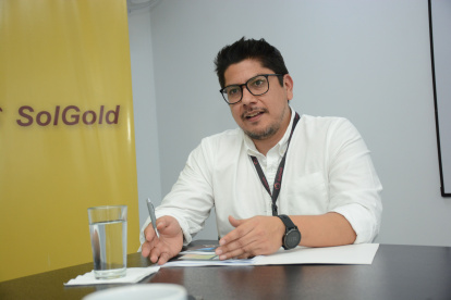 Ejecutivo. Luis Mario Sánchez, vicepresidente y Gerente Financiero de SolGold.