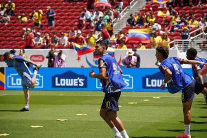 Ecuador minutos antes de arrancar la cita ante Venezuela en Copa América.
