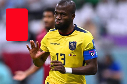 Enner Valencia salió del partido con una roja.