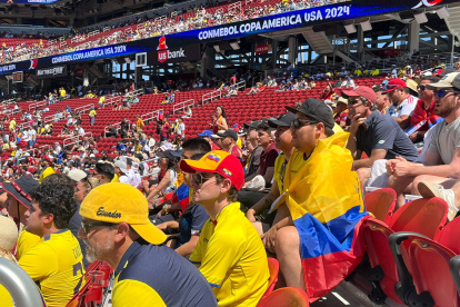 Los hinchas tricolores alentaron a Ecuador desde las gradas.