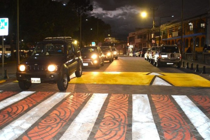Seguridad. Calles pintadas y con iluminación son parte de los Senderos Seguros.