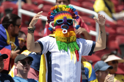 Un hincha ecuatoriano sigue a la Tri en la Copa América.