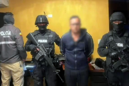 Operativo. La Policía ecuatoriana arrestó en febrero a 18 personas.