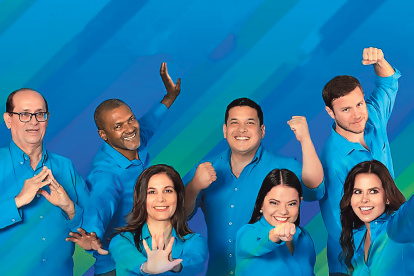 Los integrantes de la denominada "Liga Azul"