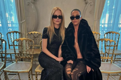 Nicole Kidman y Katy Perry en el desfile de Balenciaga.