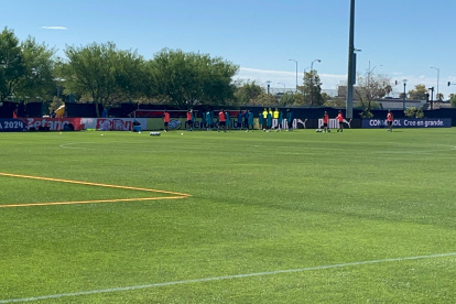 La práctica de Ecuador tuvo acceso a medios de comunicación durante 15 minutos.