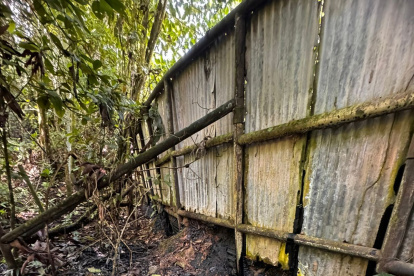 Suelo amazónico del bloque 16 en la provincia de Orellana que está manchado de petróleo.