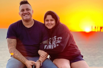 Carlos José con Gabriela.