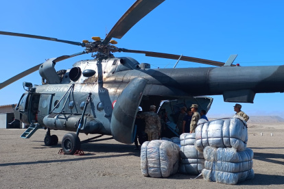 Arequipa. Un cargamento de ayuda llega a la población afectada tras el sismo y fue enviada por el Gobierno.