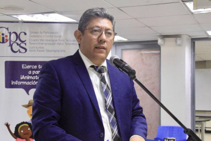 Dato. Jorge Ballesteros durante el examen práctico para Defensor Público.