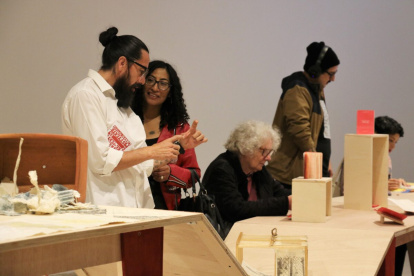 La exposición se inauguró en la galería Arte Actual de la Flacso, en la capital