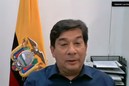 El asambleísta Luis Ricardo Alvarado se presentó, supuestamente, desde el consulado ecuatoriano en Queens a la Comisión de Fiscalización.
