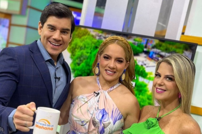 Isaac con Gabriela Pazmiño y La Nena