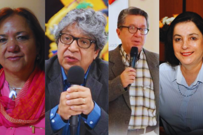 Nelly Miño, Milton Luna, Juan Páez y Silvia Vega.