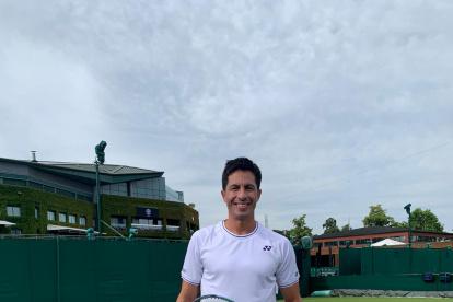 El manabita luego de una de las últimas prácticas en una de las canchas del complejo del tercer Grand Slam.