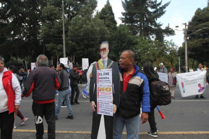 La marcha se inició en la av. 10 de Agosto, en la Caja del Seguro.