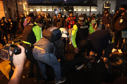 El mayor punto de conflicto fue la intersección entre las calles Bolívar y la Guayaquil.