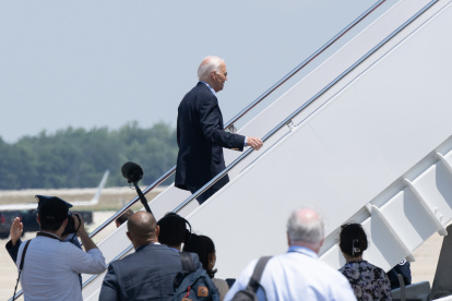 Washington. El presidente de Estados Unidos Joe Biden aborda el Air Force One en la base Andrews.