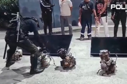 Hecho. La Policía mostró evidencias.