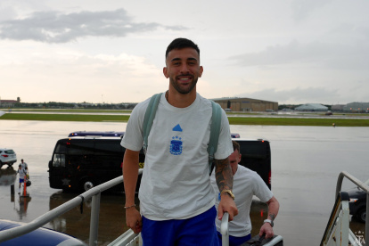 Los jugadores de la selección albiceleste llegaron esta noche a Nueva Jersey.