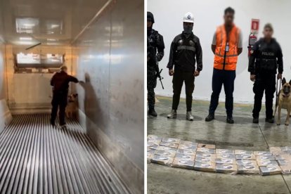 La droga fue incautada en Progreso, Guayas.