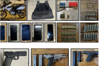Además de las armas, se incautó elementos como municiones y equipos de prrotección