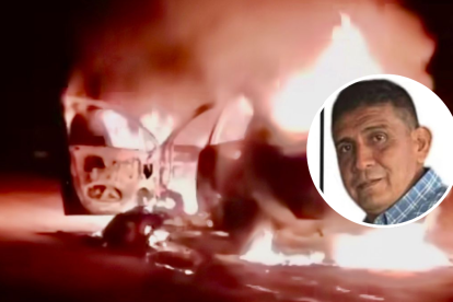 El exuniformado fue hallado calcinado dentro del vehículo