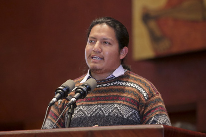 Apawki Castro, coordinador de Pachakutik.