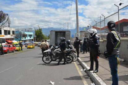 Ambato. El sector del Mercado Mayorista, sur de Ambato, es uno de los focalizados para fortalecer la seguridad.
