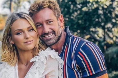 Gabriel con su expareja, Irina.