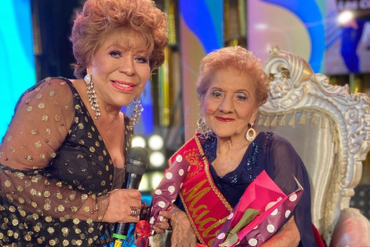 Con su hija, Hilda Murillo en "De casa en casa".