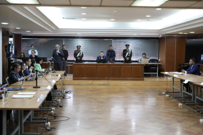 El juez Manuel Cabrera llevó acabo la audiencia de procedimiento abreviado a la que se sometió Helive Angulo.