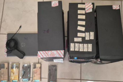 Pruebas recabadas durante el allanamiento.