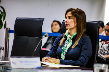 La consejera de Participación Ciudadana y Control Social, Yadira Saltos.