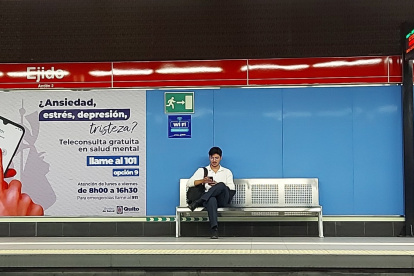 En las estaciones del Metro de Quito se ubican anuncios sobre la atención en salud Mental que ofrece el Municipio de Quito