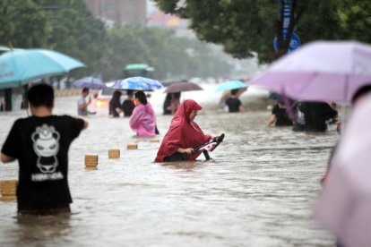 Foto referencial de lluvias en China.