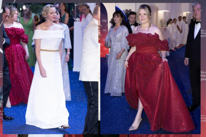 Charlene y Camille estuvieron estupendas, cada una con su propio estilo. La esposa del príncipe Alberto lució clásica y sofisticada, en tanto que la hija de Estefanía de Mónaco fue más atrevida.