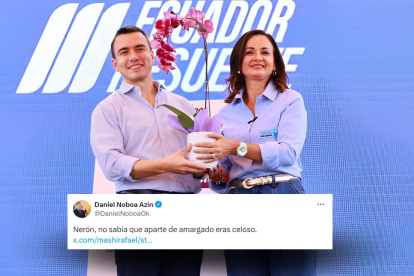 Rafael Correa le dijo "niño ridículo", Daniel Noboa lo tachó de "amargado y celoso".