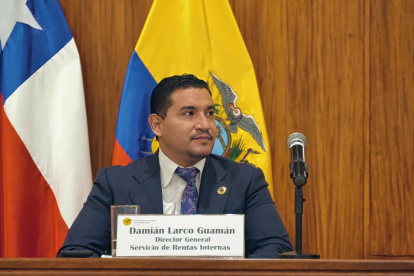 Damián Larco, director del SRI; anunció que la reforma tributaria se aplaza al 2025.