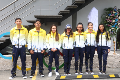 Parte de la delegación ecuatoriana que estuvo en la despedida oficial hace poco más de una semana.