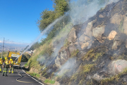 El incendio forestal consumieron cerca de 5OO m² de vegetación en el sector de La Libertad